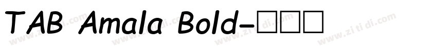TAB Amala Bold字体转换
